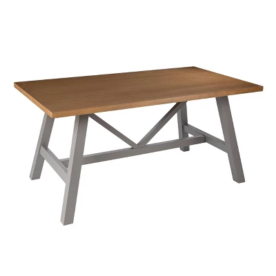 Trelltre Rectangular Dining Table Natural/Gray - Aiden Lane - Image 3