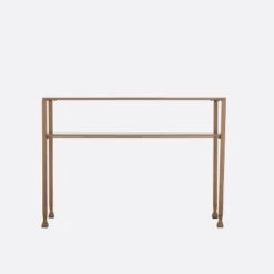 Jamel Metal/Glass Console Table Gold - Aiden Lane