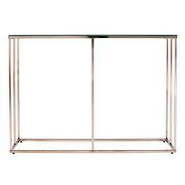 Nicholas Contemporary Glass Top Console Table Champagne - Aiden Lane - Image 2