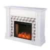 Budedar Fireplace With Marble Surround White - Aiden Lane