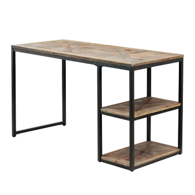 Garris Reclaimed Wood Writing Desk Black - Aiden Lane - Image 4
