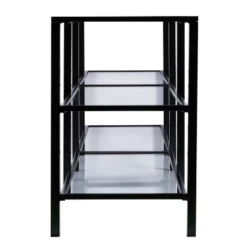 Aiden Lane Tengu Metal/Glass TV Stand For TVs Up To 68" Black