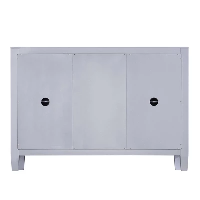 Monroe 3 Drawer Mirrored Cabinet Silver - Aiden Lane - Image 4