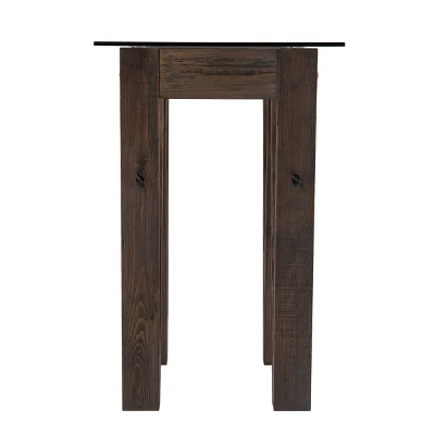 Vicar Reclaimed Wood Console Table Brown/Black - Aiden Lane - Image 4