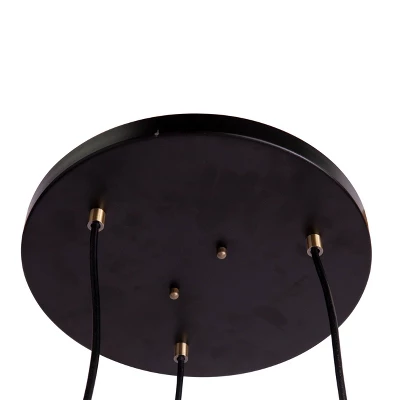 7" - 60" Renee 3 Cluster Pendant Light Black - Aiden Lane - Image 5