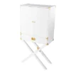 Claude Tall Bar Cabinet With Storage White/Gold - Aiden Lane