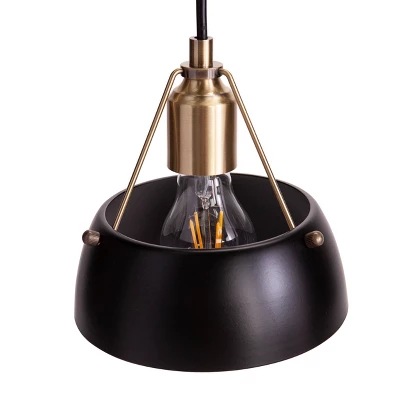 7" - 60" Renee 3 Cluster Pendant Light Black - Aiden Lane - Image 6