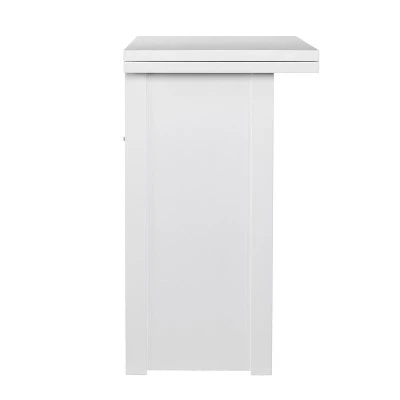 Klint Convertible Console To Extendable Dining Table White - Aiden Lane