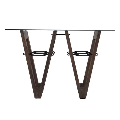 Vicar Reclaimed Wood Console Table Brown/Black - Aiden Lane - Image 2