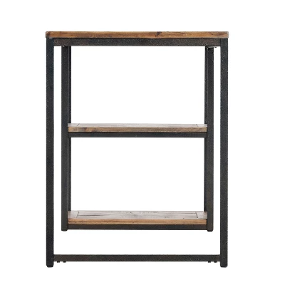 Garris Reclaimed Wood Writing Desk Black - Aiden Lane - Image 2