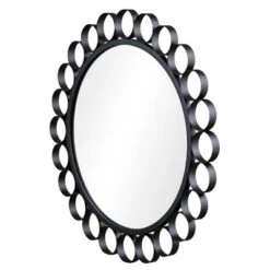 Endorville Round Decorative Mirror Black - Aiden Lane