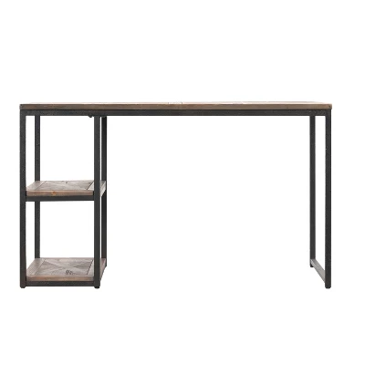 Garris Reclaimed Wood Writing Desk Black - Aiden Lane - Image 3