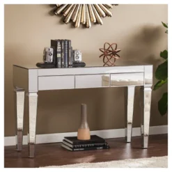 Darla Contemporary Mirrored Console Table - Aiden Lane