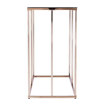 Nicholas Contemporary Glass Top Console Table Champagne - Aiden Lane - Image 4