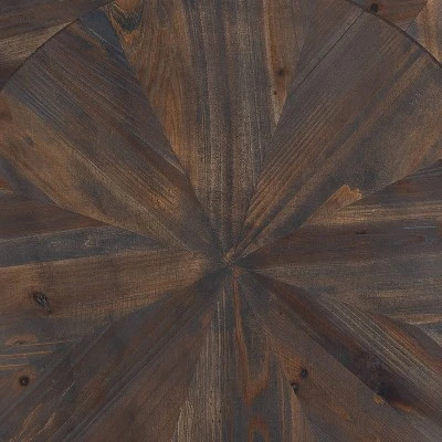 Lymedon Round Reclaimed Wood End Table Natural/Black - Aiden Lane - Image 6