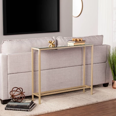Dillard Narrow Console Table Gold - Aiden Lane - Image 2